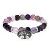Bracelet with Amethyst and Fluorite with Tree of Life