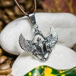 Skarabäus mit Fürsorgliche Flügel Talisman aus Silber 925